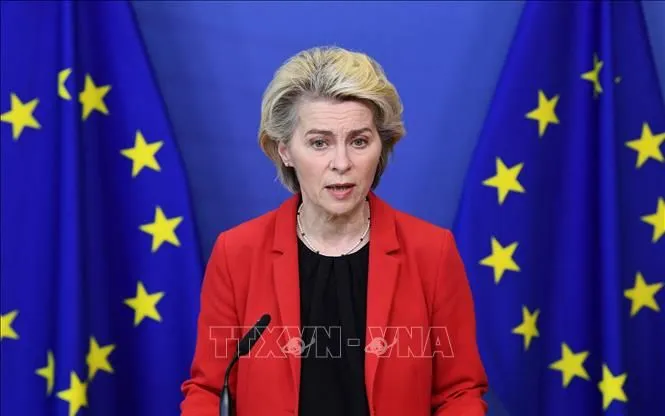 Chủ tịch Ủy ban châu Âu Ursula von der Leyen (Ảnh: AFP/TTXVN) Chủ tịch Ủy ban châu Âu Ursula von der Leyen (Ảnh: AFP/TTXVN)