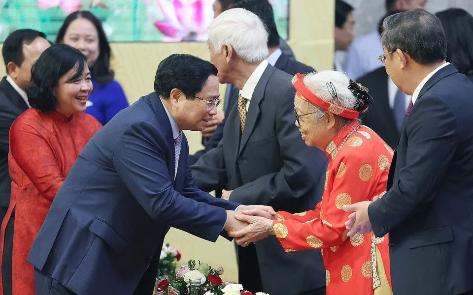 Thủ tướng Phạm Minh Chính với các đại biểu dự Đại hội. (Ảnh: TTXVN) Thủ tướng Phạm Minh Chính với các đại biểu dự Đại hội. (Ảnh: TTXVN)