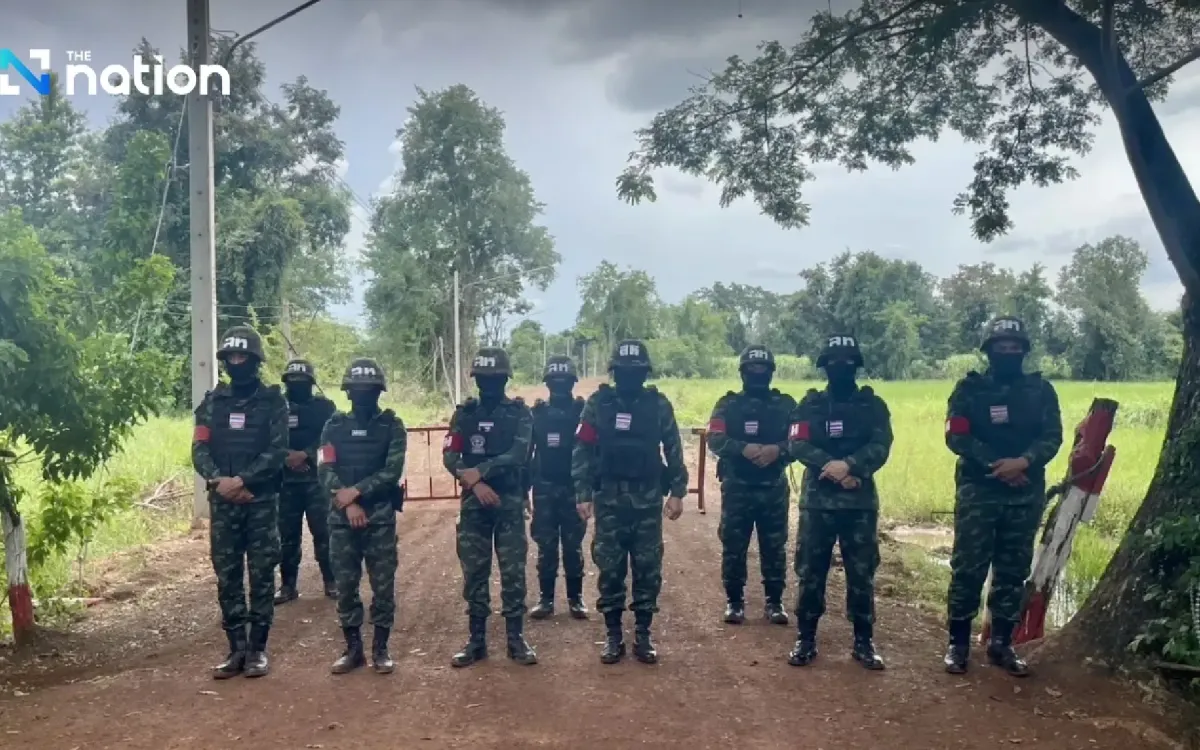 Lực lượng Thái Lan vẫn duy trì thế phòng thủ ở biên giới (Ảnh: The Nation) Lực lượng Thái Lan vẫn duy trì thế phòng thủ ở biên giới (Ảnh: The Nation)