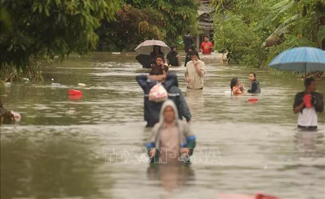 Cảnh ngập lụt tại Narathiwat, Thái Lan (Ảnh: THX/TTXVN) Cảnh ngập lụt tại Narathiwat, Thái Lan (Ảnh: THX/TTXVN)