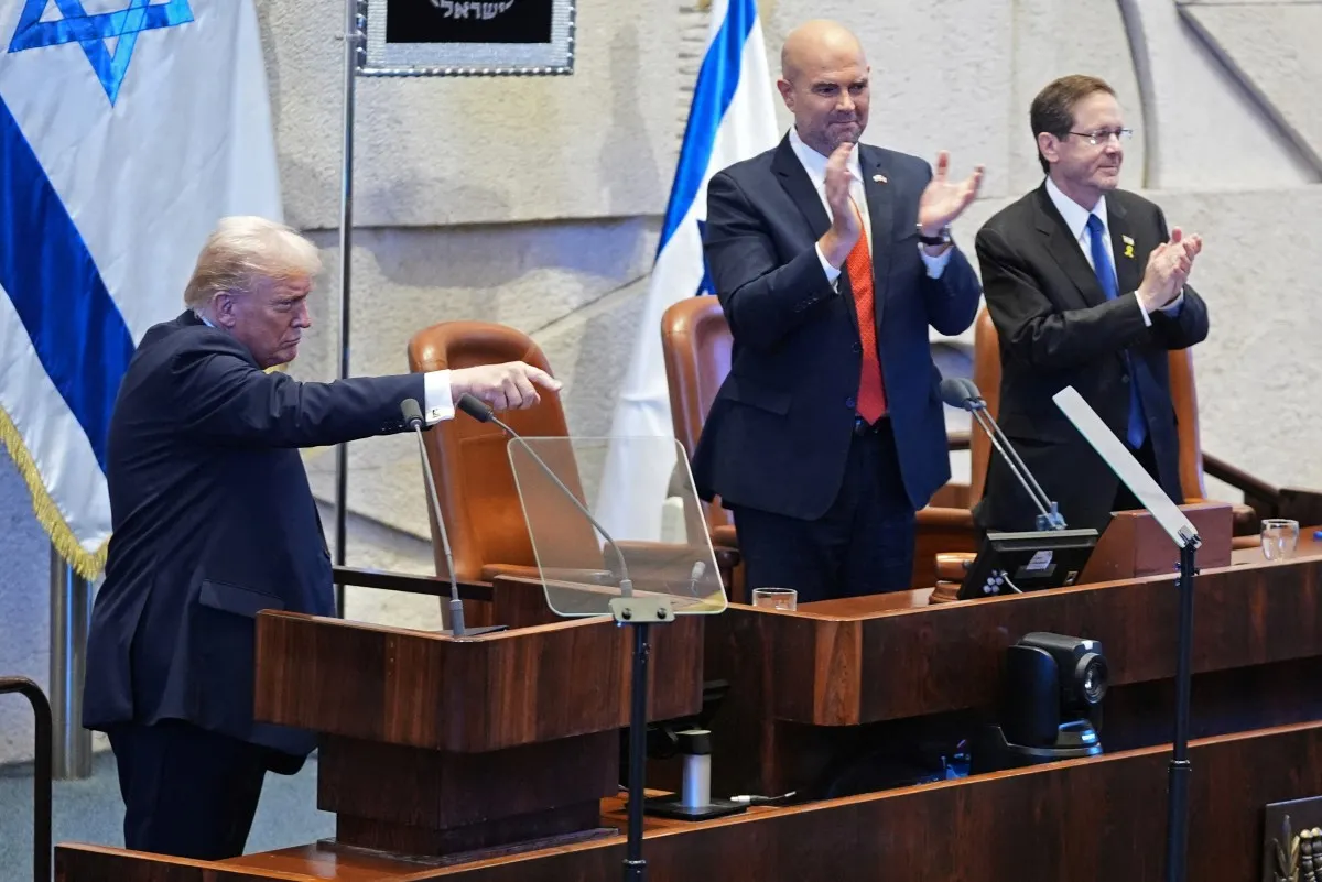 Bài phát biểu mang nhiều thông điệp chính trị của Tổng thống Trump tại Quốc hội Israel- Ảnh 1. Bài phát biểu mang nhiều thông điệp chính trị của Tổng thống Trump tại Quốc hội Israel- Ảnh 1.