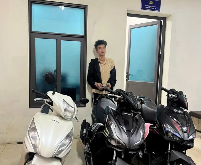 Bắt thanh niên trộm cắp hàng loạt xe máy ở Hải Phòng - Ảnh 1.