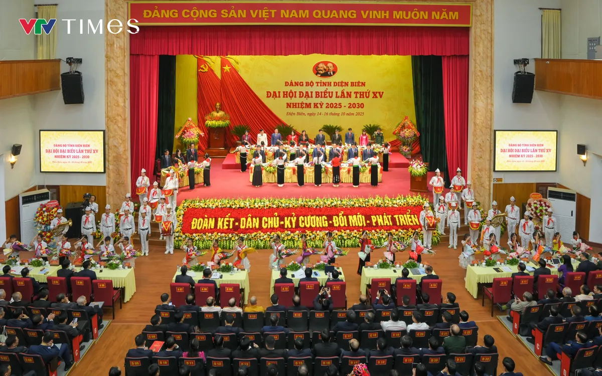 Quang cảnh Đại hội đại biểu Đảng bộ tỉnh Điện Biên lần thứ XV, nhiệm kỳ 2025 - 2030