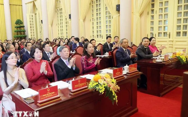 Các đại biểu tham dự Đại hội. (Ảnh: An Đăng/TTXVN) Các đại biểu tham dự Đại hội. (Ảnh: An Đăng/TTXVN)