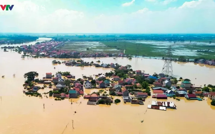 Ngập lụt tại xã Hợp Thịnh, Bắc Ninh. (Ảnh: Quốc Hưng) Ngập lụt tại xã Hợp Thịnh, Bắc Ninh. (Ảnh: Quốc Hưng)