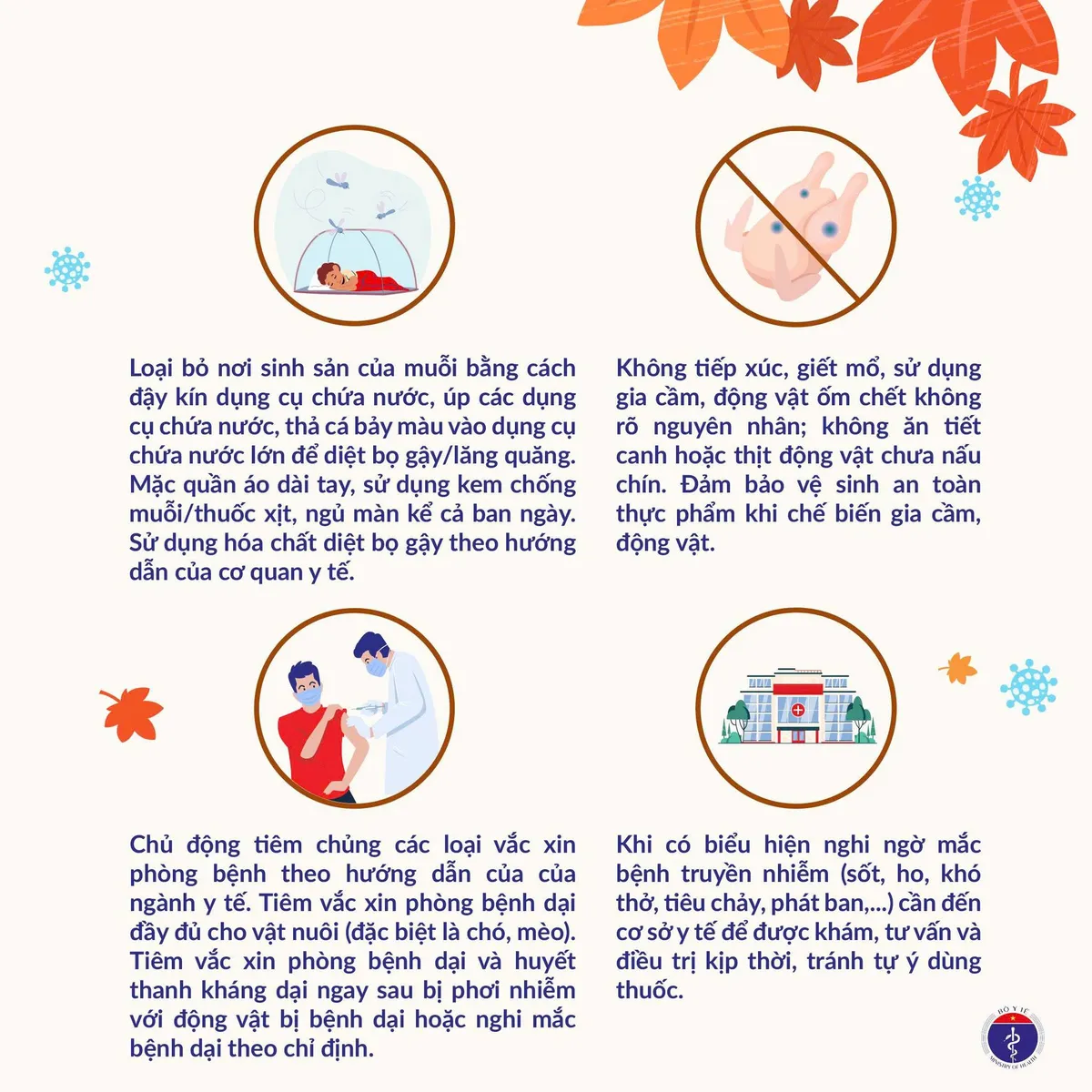 Infographic: Tăng cường công tác phòng, chống dịch bệnh mùa thu - đông- Ảnh 2.