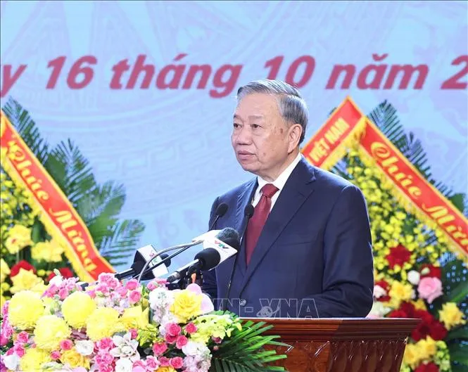 Tổng Bí thư Tô Lâm: Chăm lo xây dựng Lực lượng vũ trang Quân khu 1 vững mạnh toàn diện - Ảnh 3.