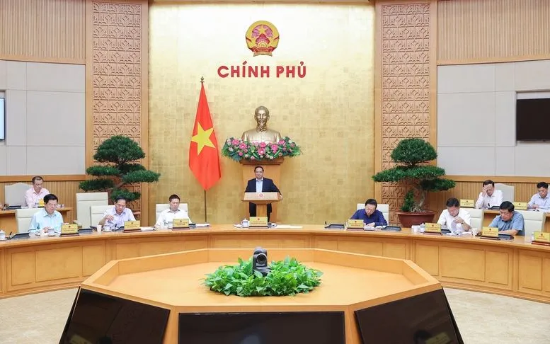 Thủ tướng Chính phủ Phạm Minh Chính chủ trì phiên họp Chính phủ chuyên đề xây dựng pháp luật tháng 9/2025 (phiên thứ hai) - Ảnh: VGP