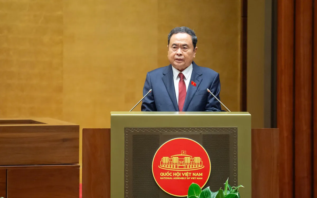Chủ tịch Quốc hội Trần Thanh Mẫn phát biểu Chủ tịch Quốc hội Trần Thanh Mẫn phát biểu