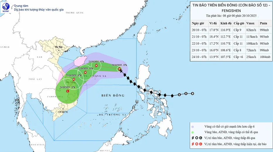 Bão số 12 có khả năng mạnh thêm, cách đặc khu Hoàng Sa 490 km - Ảnh 1.