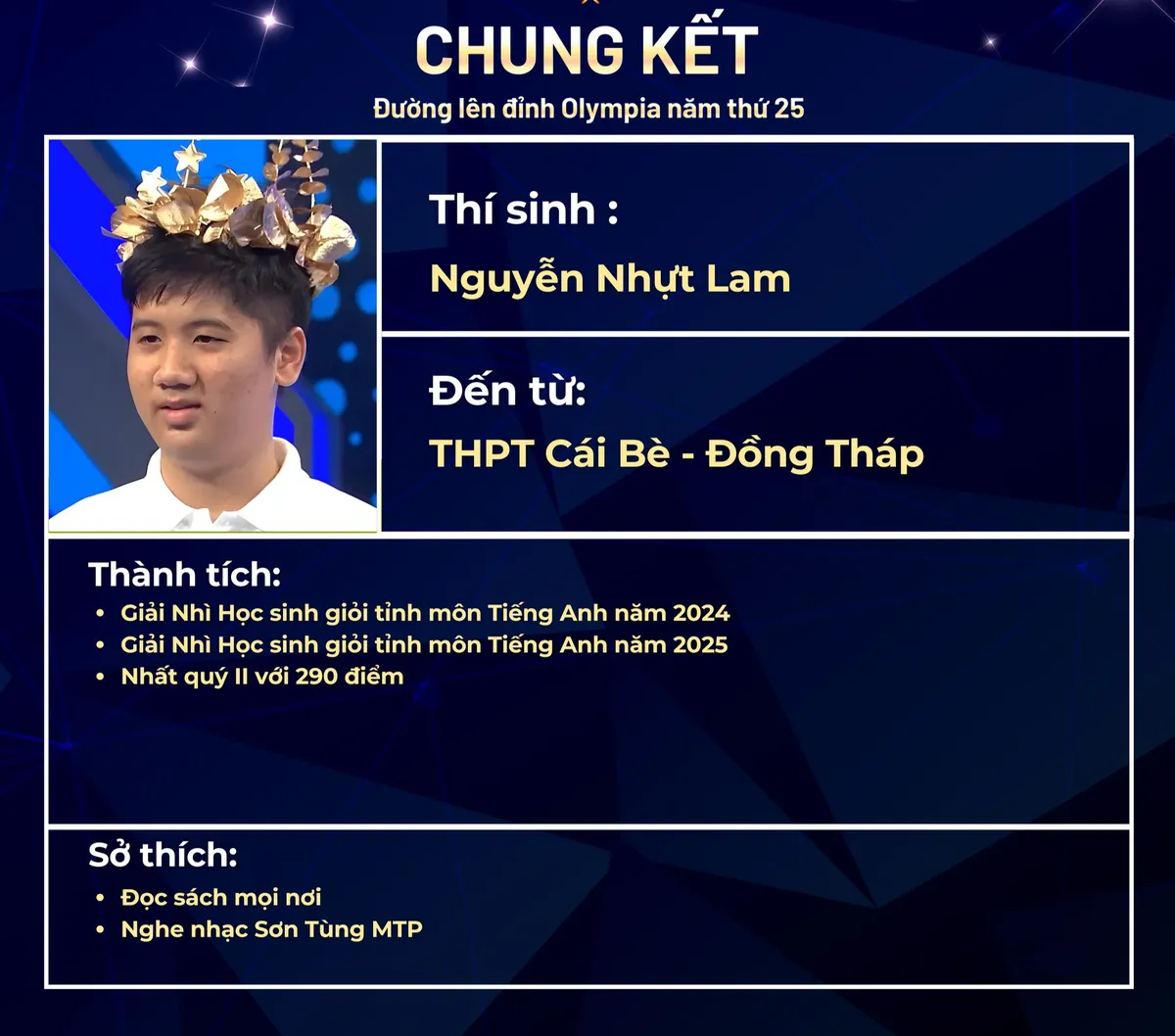 Thành tích 'khủng' của 4 thí sinh Chung kết Đường lên đỉnh Olympia 2025 - Ảnh 2.