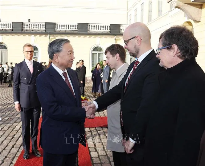 Lễ đón Tổng Bí thư Tô Lâm và Phu nhân thăm chính thức Cộng hòa Phần Lan - Ảnh 2.
