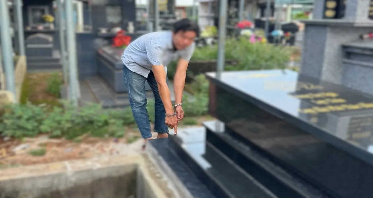 Khởi tố đối tượng đập phá mộ tại Đồng Nai - Ảnh 1.