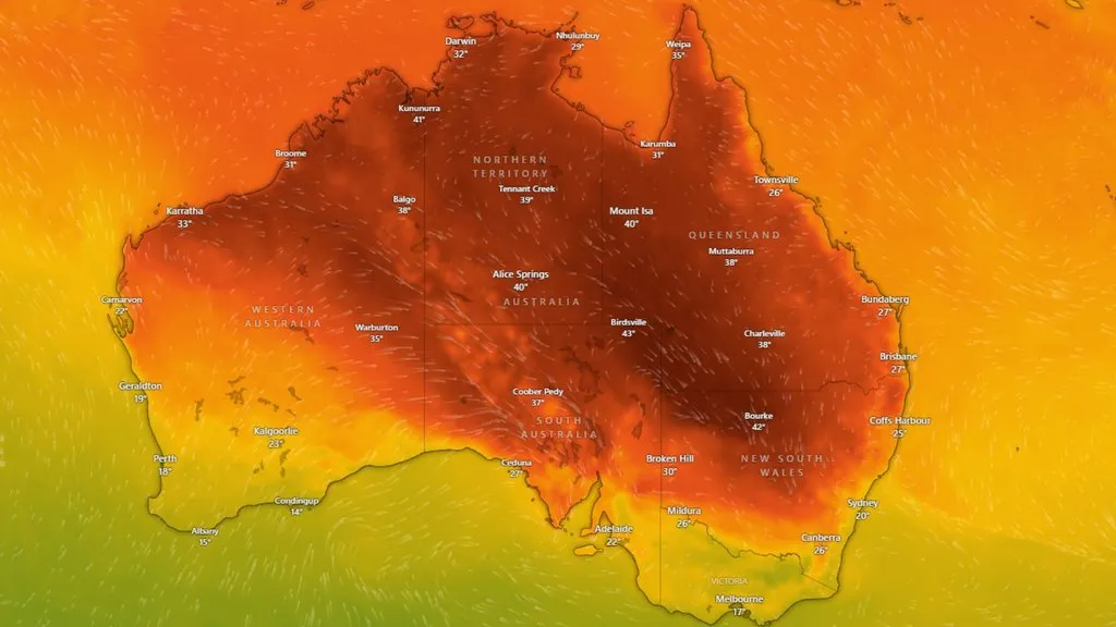 Nắng nóng kỷ lục đầu mùa hè tại Australia - Ảnh 1.