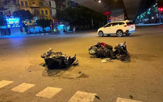 Hiện trường vụ việc. Ảnh: Cổng TTĐT Công an TP Hà Nội