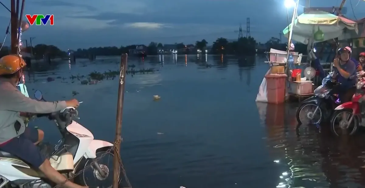 Ngập sâu ngay cạnh công trình chống ngập ở TP Hồ Chí Minh - Ảnh 1.