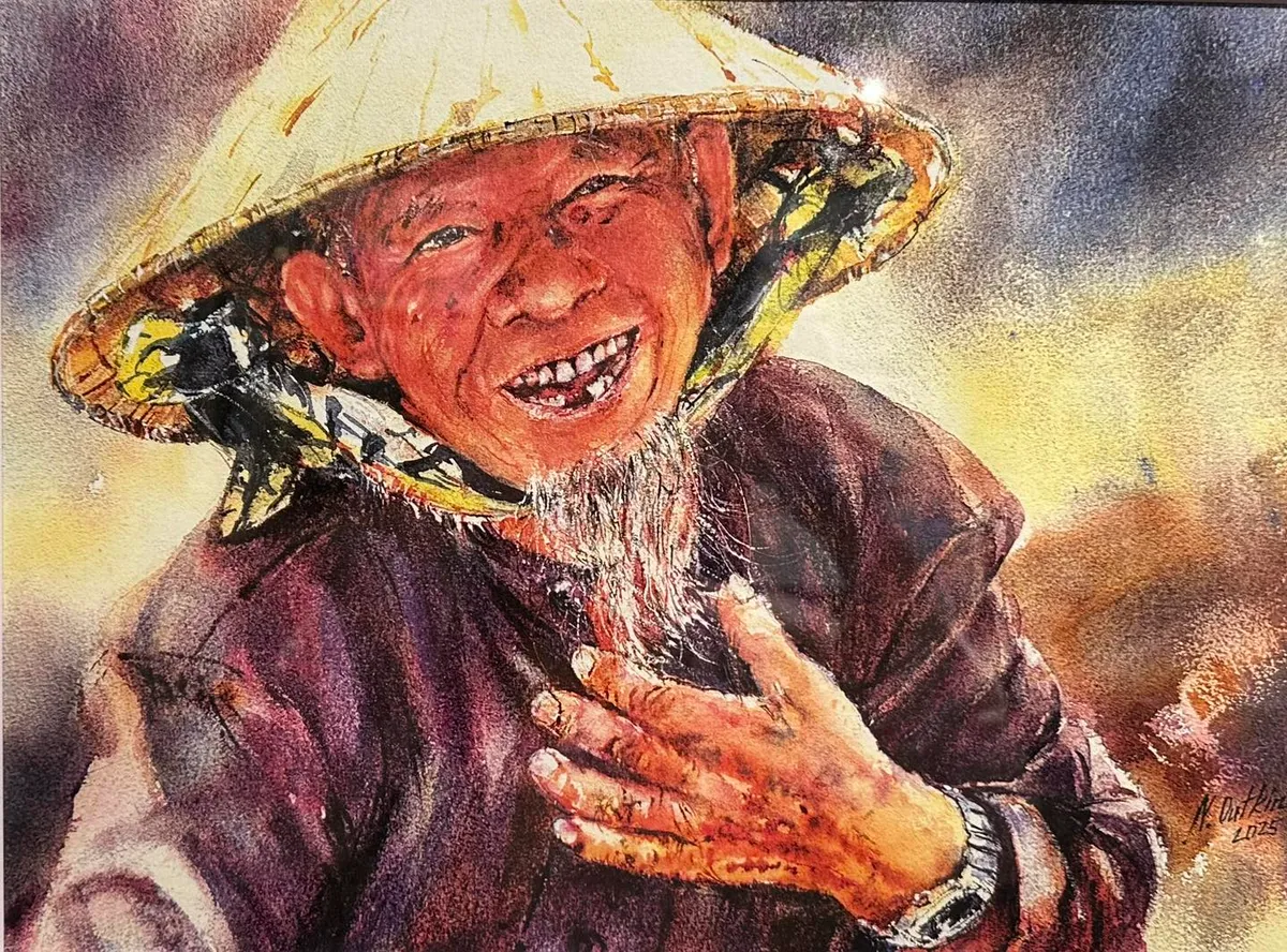 Cuốn hút triển lãm tranh màu nước quốc tế “Hành trình kết nối” - Ảnh 4.