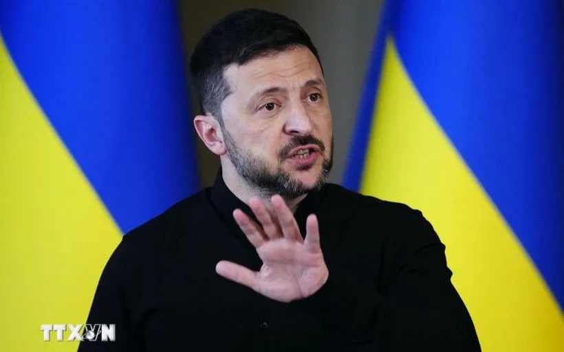 Tổng thống Ukraine Volodymyr Zelensky (Ảnh: Kyodo/TTXVN) Tổng thống Ukraine Volodymyr Zelensky (Ảnh: Kyodo/TTXVN)