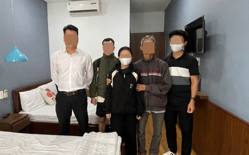 Nạn nhân L.T.A.Ng được lực lượng Công an giải cứu thành công sau khi bị các đối tượng “bắt cóc online”.