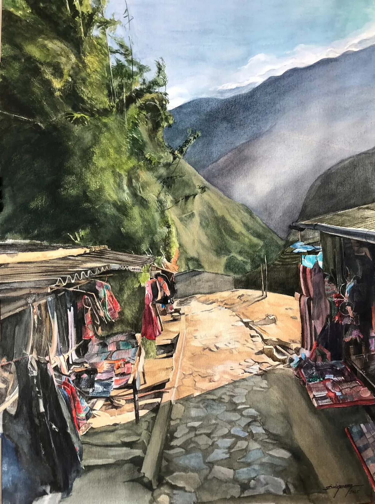Cảnh sắc quê hương trong “Trở về” của họa sĩ Nguyễn Đức Quang - Ảnh 5.