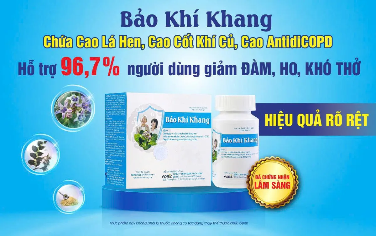 Bảo Khí Khang hỗ trợ 96,7% người dùng giảm đờm, ho, khó thở - Hiệu quả khác biệt!- Ảnh 7. Bảo Khí Khang hỗ trợ 96,7% người dùng giảm đờm, ho, khó thở - Hiệu quả khác biệt!- Ảnh 7.