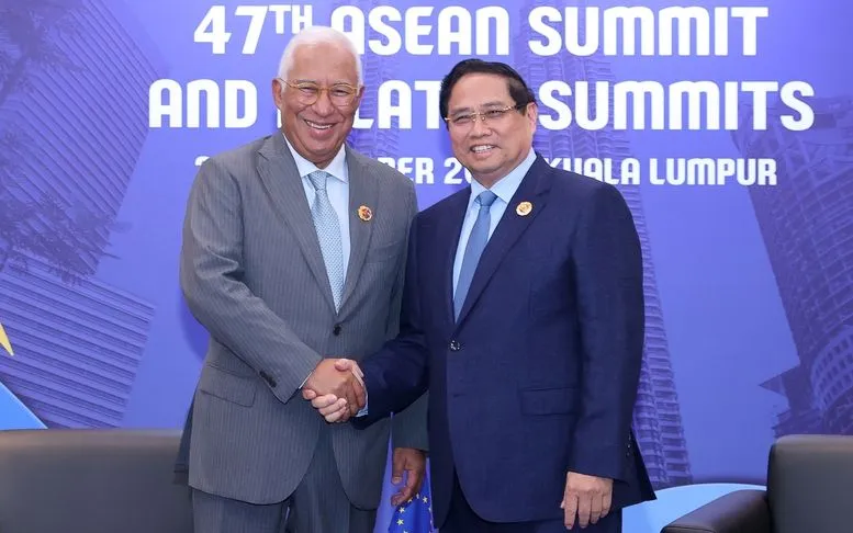 Thủ tướng Chính phủ Phạm Minh Chính có cuộc gặp với Chủ tịch Hội đồng châu Âu Antonio Costa - Ảnh: VGP Thủ tướng Chính phủ Phạm Minh Chính có cuộc gặp với Chủ tịch Hội đồng châu Âu Antonio Costa - Ảnh: VGP