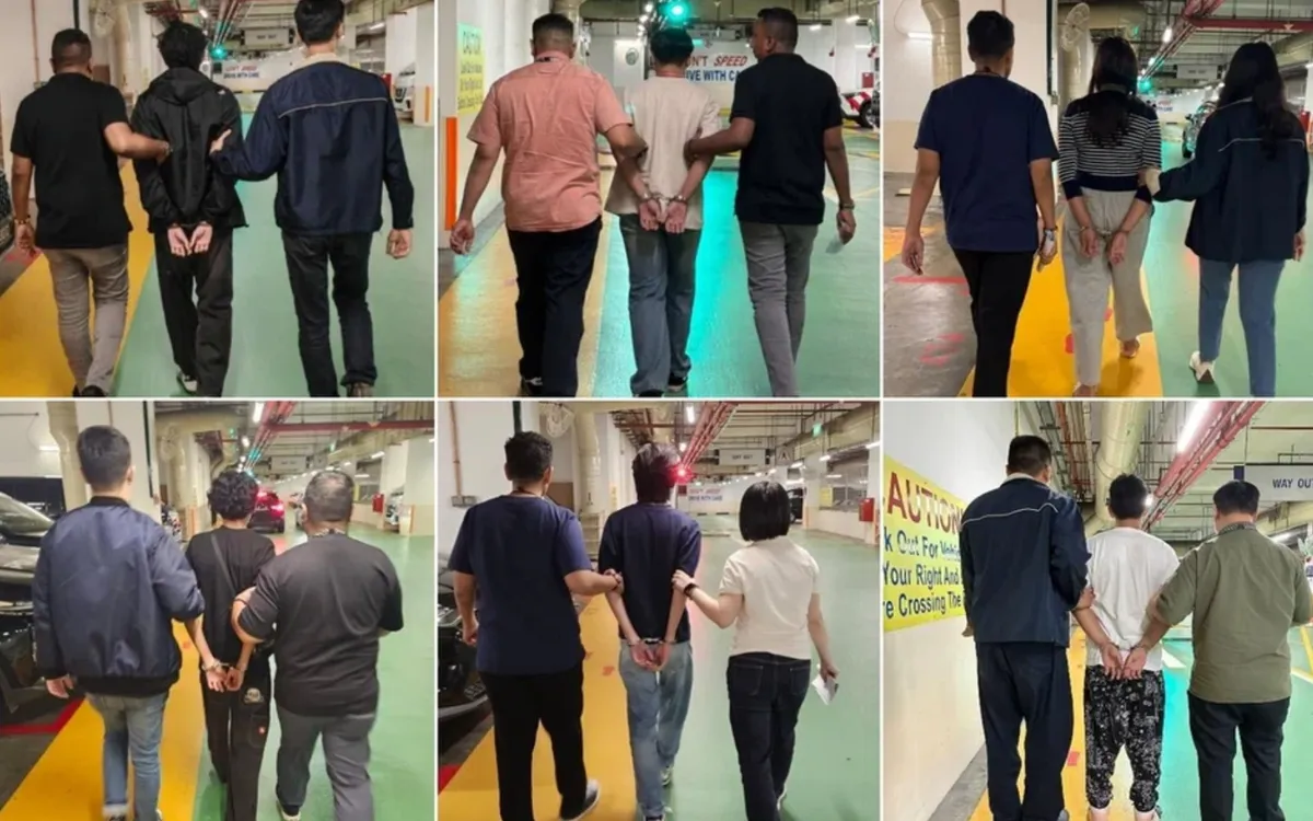 Các nghi phạm bị cáo buộc giả danh cơ quan quản lý tài chính để lừa đảo, chiếm đoạt tài sản của nhiều nạn nhân (Ảnh: Singapore Police Force)