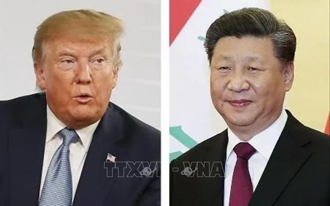 Tổng thống Mỹ Donald Trump (trái) và Chủ tịch Trung Quốc Tập Cận Bình. Ảnh: Kyodo/ TTXVN

