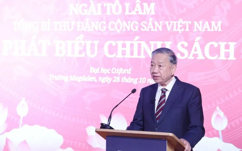 Tổng Bí thư Tô Lâm phát biểu. (Ảnh: TTXVN)