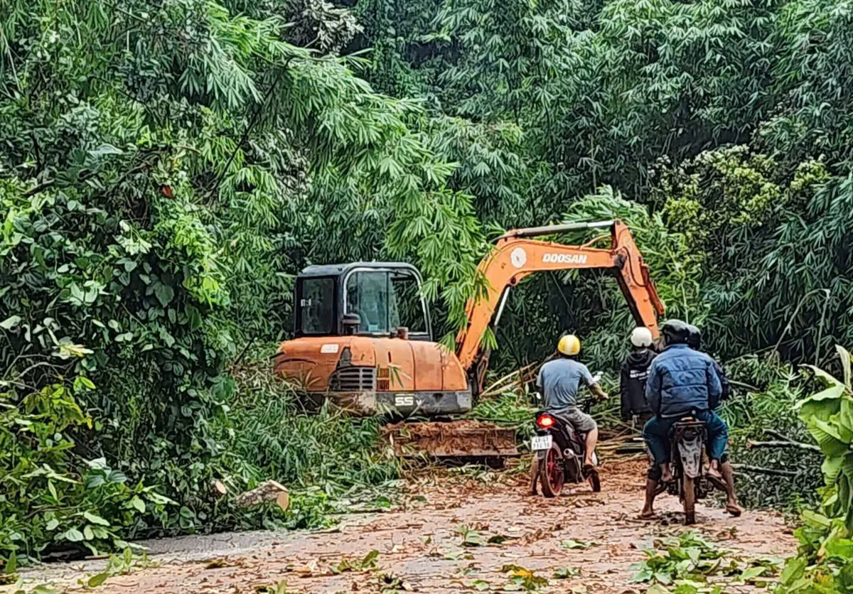 Lâm Đồng: Đèo Gia Bắc bị chia cắt hoàn toàn bởi đất đá sạt lở vùi lấp mặt đường- Ảnh 3. Lâm Đồng: Đèo Gia Bắc bị chia cắt hoàn toàn bởi đất đá sạt lở vùi lấp mặt đường- Ảnh 3.