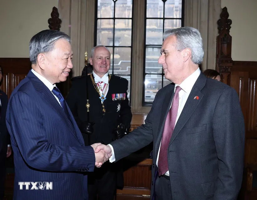 Tổng Bí thư Tô Lâm gặp Nhóm Nghị sĩ liên đảng Quốc hội Anh hữu nghị với Việt Nam - Ảnh 1.