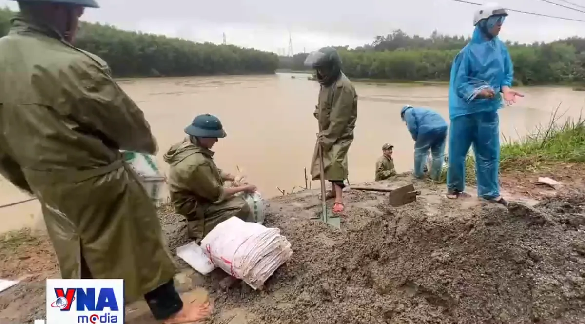 Sạt lở đập hồ chứa Nam Bình Thượng (Quảng Ngãi) đe dọa hơn 600 hộ dân - Ảnh 1.
