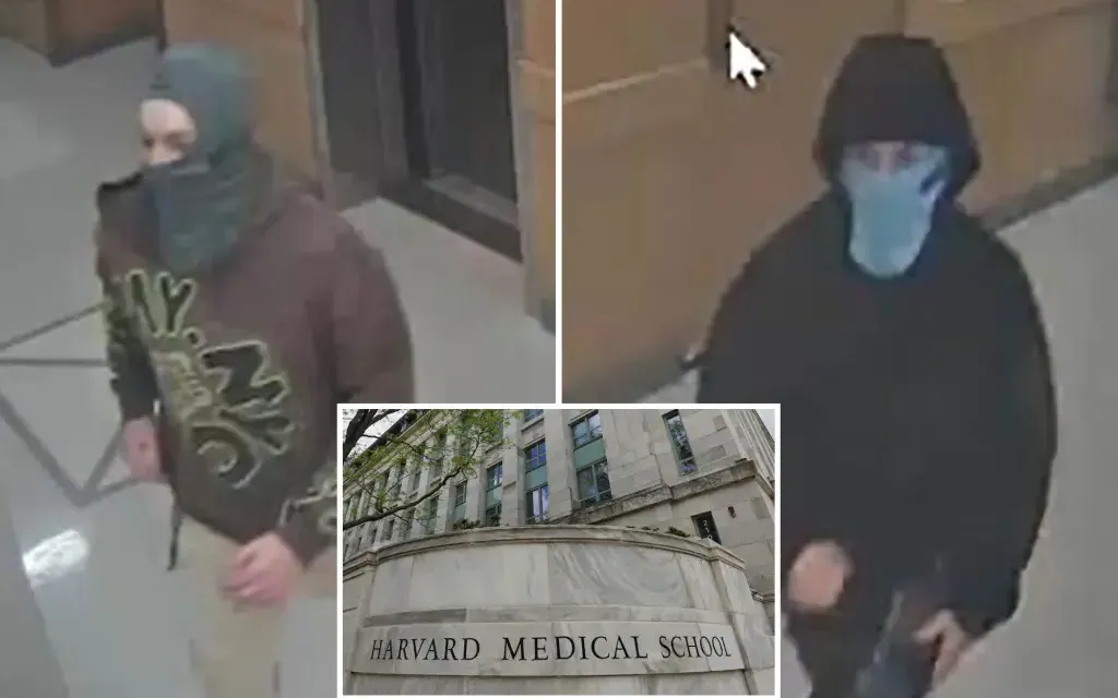 Hình ảnh 2 nghi phạm được cho là gây ra vụ nổ tại trường Y Harvard, ngày 1/11/2025 (Ảnh: NY Post)
