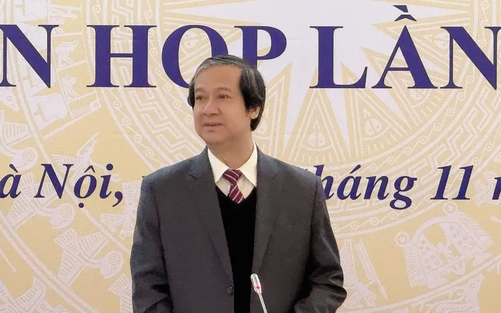 Bộ trưởng Giáo dục và Đào tạo Nguyễn Kim Sơn, Chủ tịch Hội đồng Giáo sư nhà nước, tại cuộc họp ngày 2/11. Ảnh: HĐGSNN

