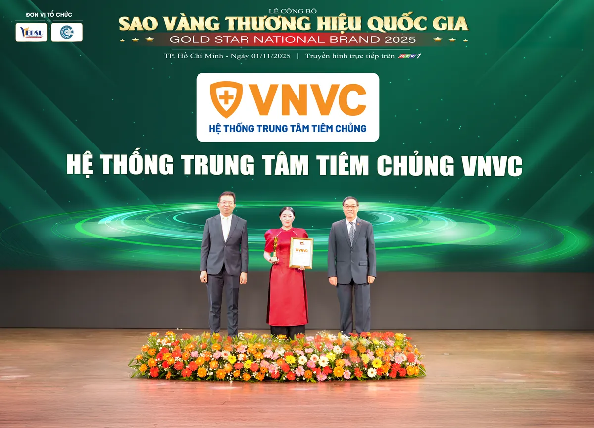 VNVC là thương hiệu xuất sắc hàng đầu quốc gia 2025 - Ảnh 1. VNVC là thương hiệu xuất sắc hàng đầu quốc gia 2025 - Ảnh 1.