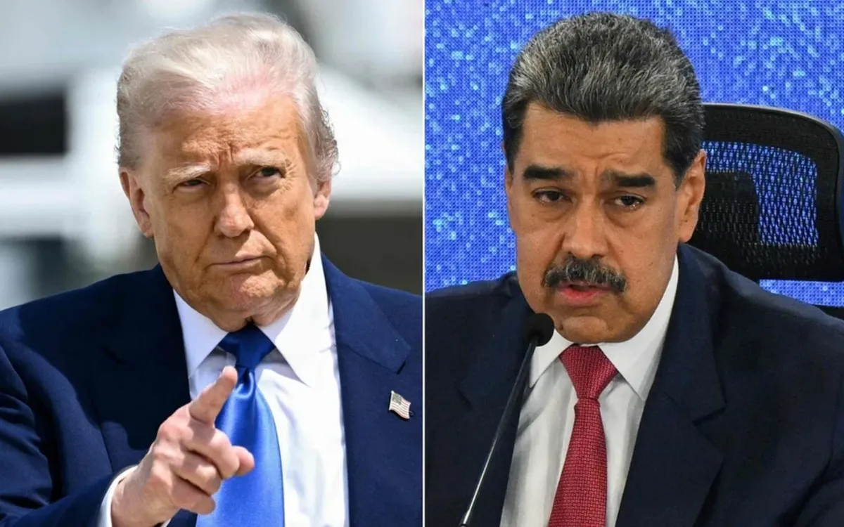 Tổng thống Mỹ Donald Trump (bên trái) và Tổng thống Venezuela Nicolas Maduro (Ảnh: AFP)