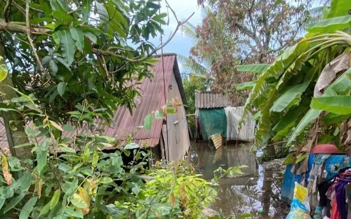Hiện trường vụ 2 mẹ con ở Đồng Tháp tử vong nghi bị điện giật chết (Nguồn: NLĐ)