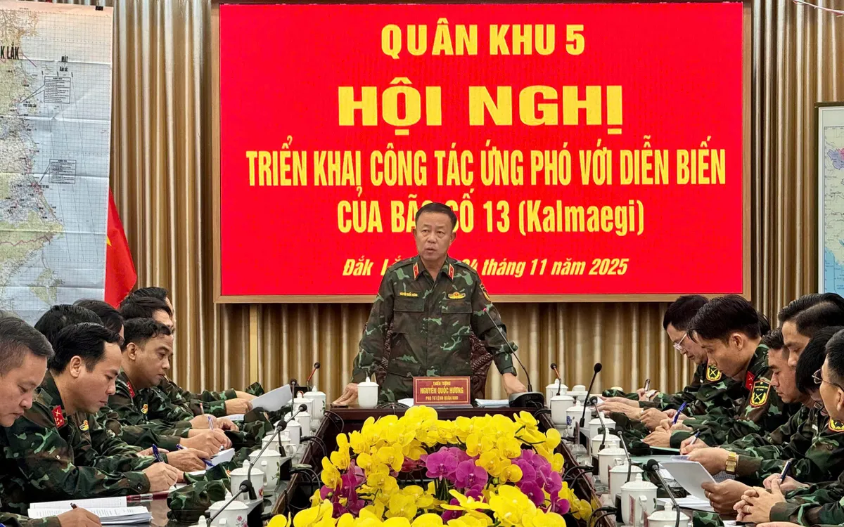 Quân khu 5 kiểm tra công tác ứng phó bão số 13 tại tỉnh Đắk Lắk