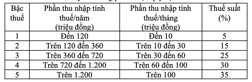 Đề xuất áp thuế thu nhập cá nhân 35% với thu nhập tính thuế trên 100 triệu đồng/tháng- Ảnh 1.