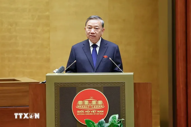 Tổng Bí thư Tô Lâm gợi mở 5 yêu cầu cụ thể về góp ý dự thảo Văn kiện Đại hội XIV của Đảng - Ảnh 1.