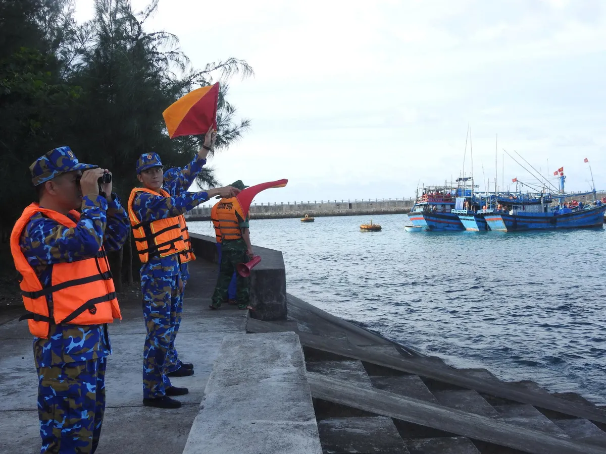 Đặc khu Trường Sa mở âu tàu, đón 3.000 ngư dân vào tránh bão Kalmaegi an toàn - Ảnh 1.
