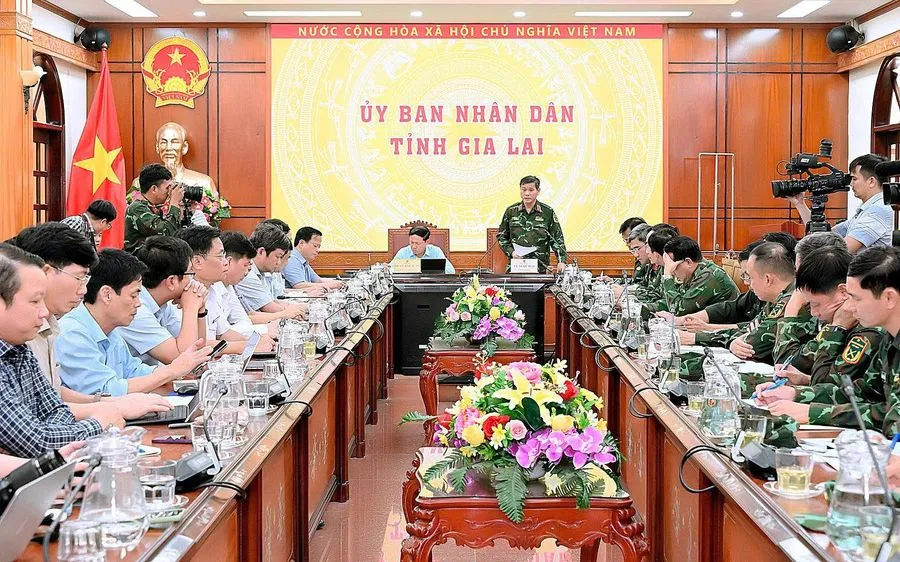 Gia Lai triển khai các phương án ứng phó với bão số 13.