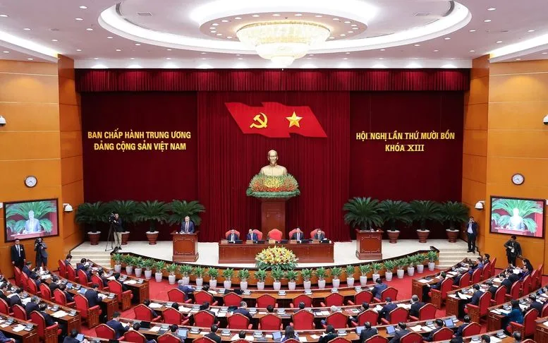 Hội nghị lần thứ 14 Ban Chấp hành Trung ương Đảng khóa XIII - Ảnh: VGP