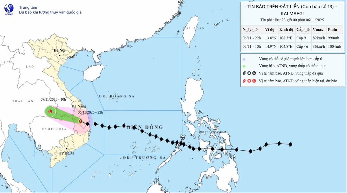 Bão số 13 vào Gia Lai – Đắk Lắk, gió giật cấp 11, nhiều nơi mưa hơn 200mm - Ảnh 1.