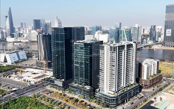 Trung tâm tài chính quốc tế tại TP Hồ Chí Minh dự kiến hoạt động cuối năm nay. Ảnh minh họa: Hồng Đạt/TTXVN