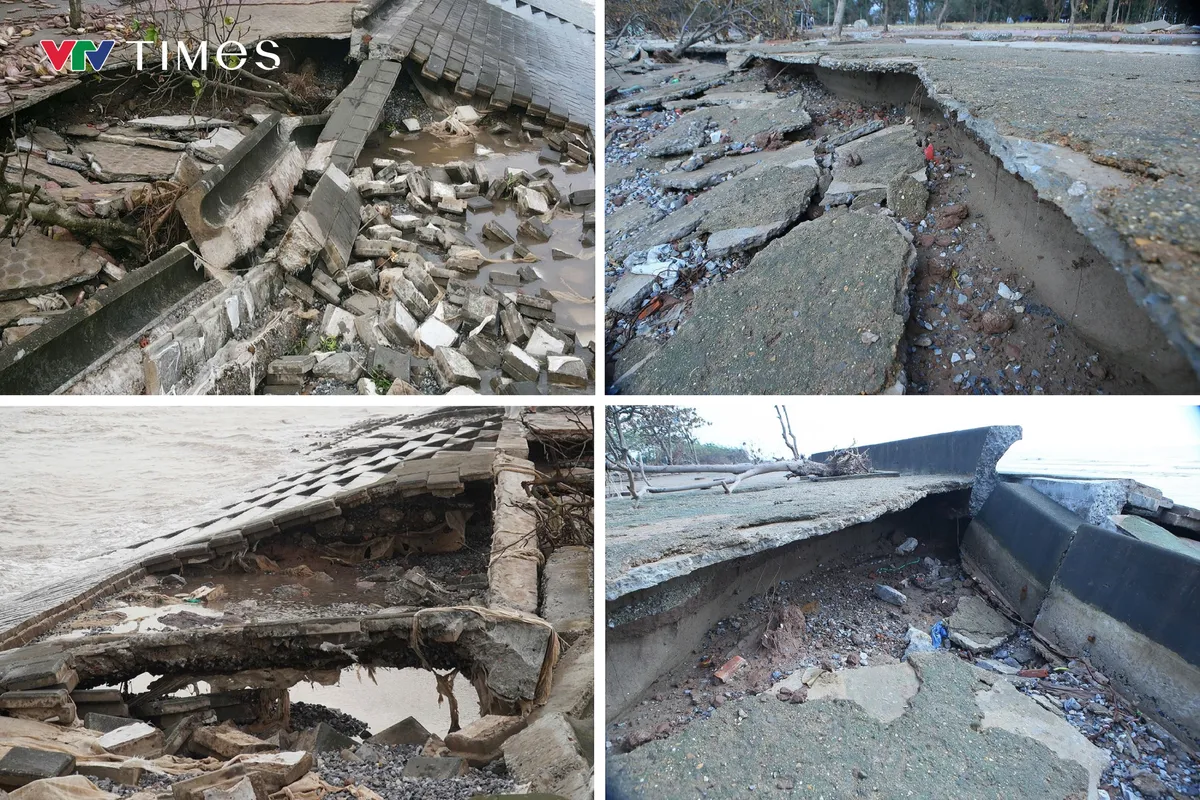 Ninh Bình: Bờ kè tiền tỷ tan hoang sau mưa bão - Ảnh 6.