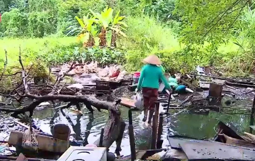 H&agrave; Nội: Lấn chiếm ao hồ tr&agrave;n lan, dự &aacute;n sinh th&aacute;i biến th&agrave;nh b&atilde;i r&aacute;c - Ảnh 1.