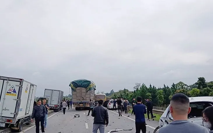 Hiện trường vụ tai nạn. Nguồn: TTXVN