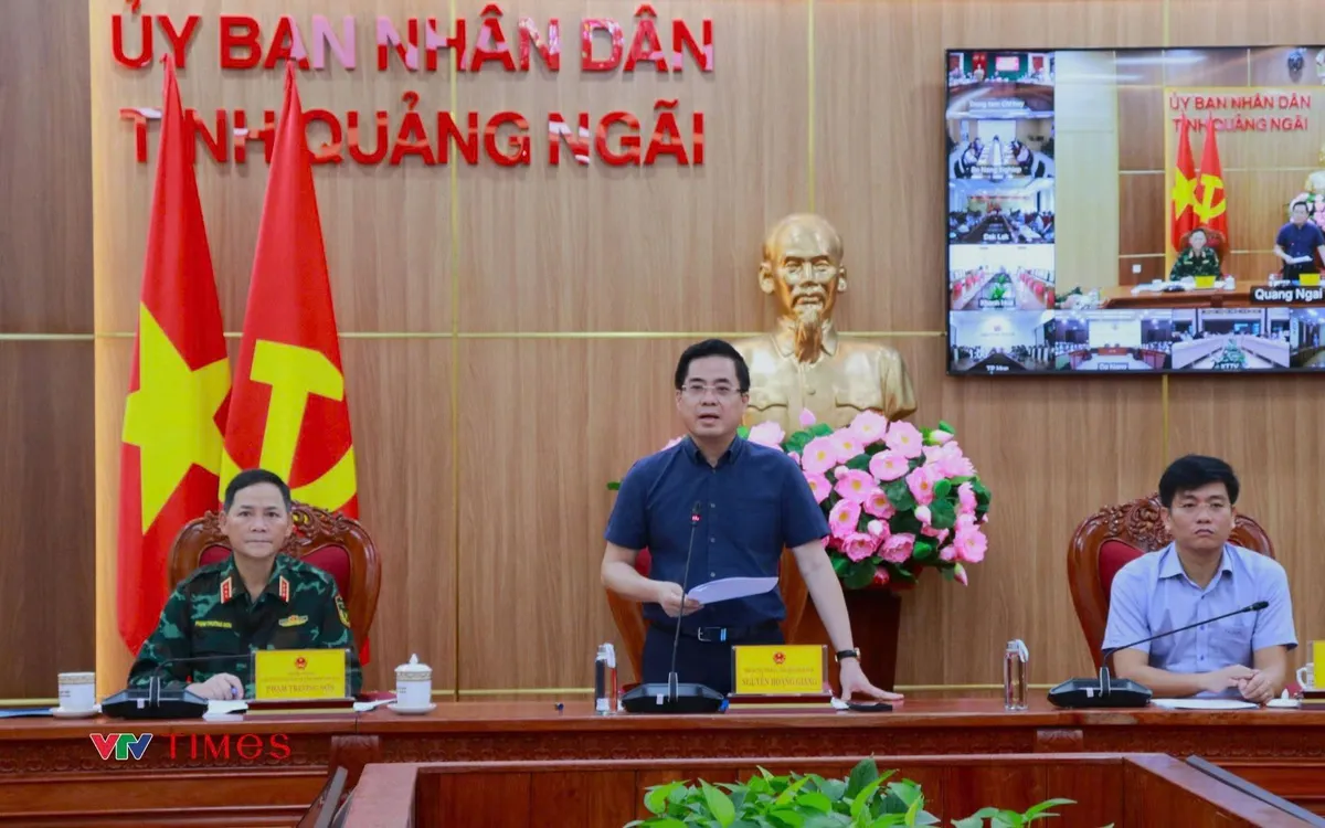 Hội nghị trực tuyến của Sở Chỉ huy tiền phương chỉ đạo công tác khắc phục hậu quả cơn bão số 13.