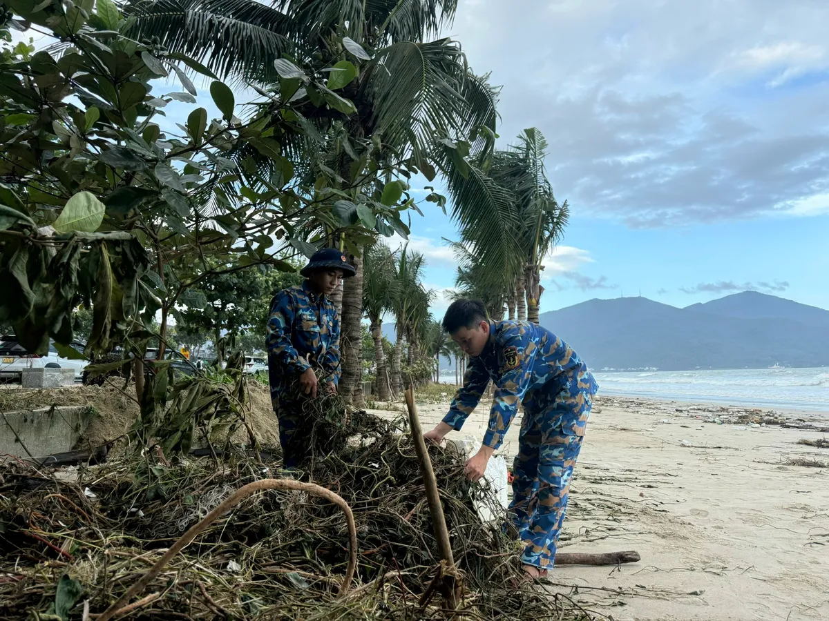 Bộ đội Hải quân ra quân dọn dẹp, khắc phục hậu quả bão số 13 tại Đà Nẵng - Ảnh 4.